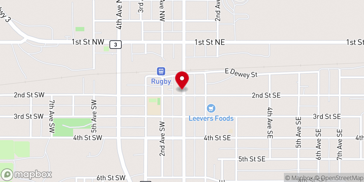 Map showing location of Rugby