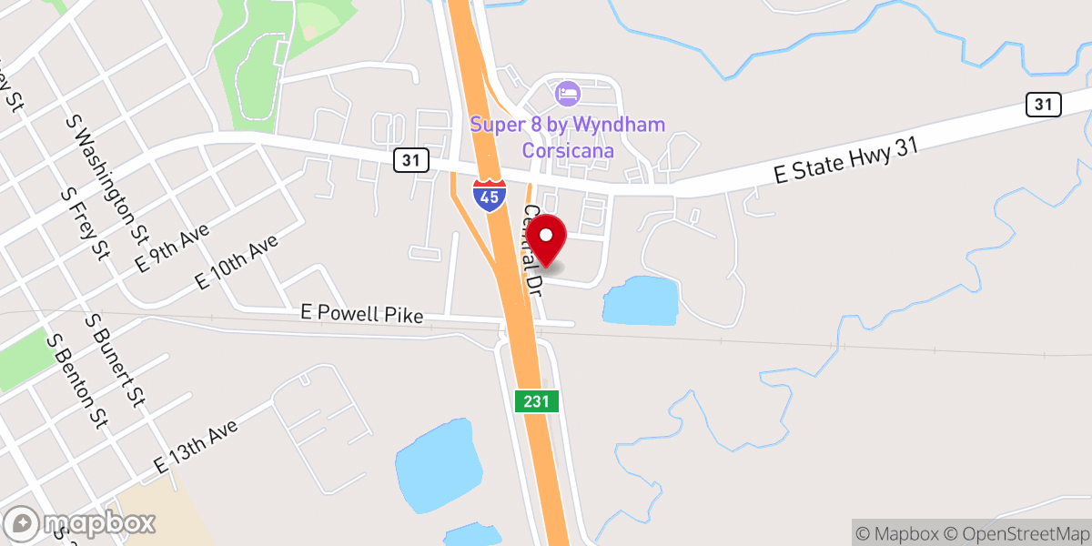 Map showing location of Bethany Baptist Church
