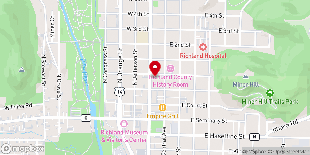Map showing location of St. Barnabas Episcopal Church