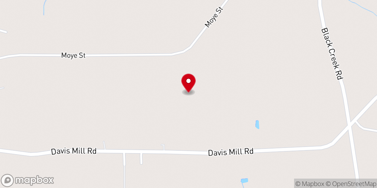 Map showing location of New Daniel Chapel FWB Church