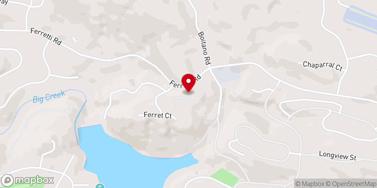 Map showing location of Mountain Lutheran Church