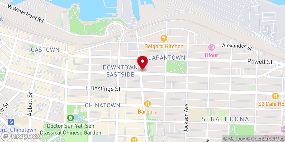 Map showing location of St. James Anglican Church