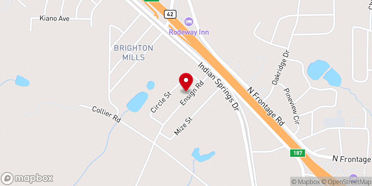 Map showing location of Forsyth Apostolic Church