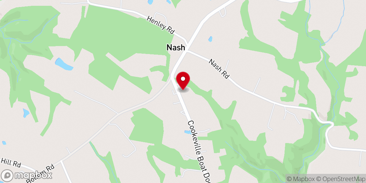Map showing location of Nash Grove Baptist Church