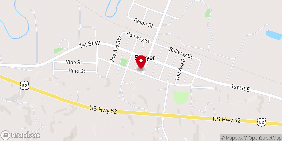 Map showing location of St Peter's Lutheran Church