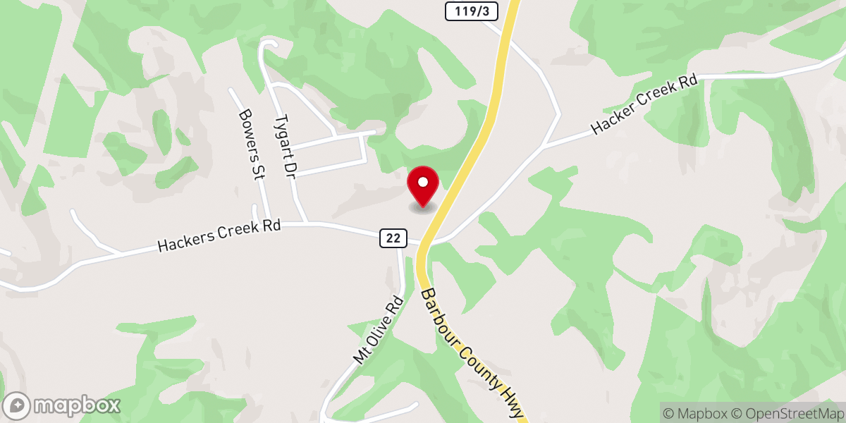 Map showing location of Southern Baptist Church
