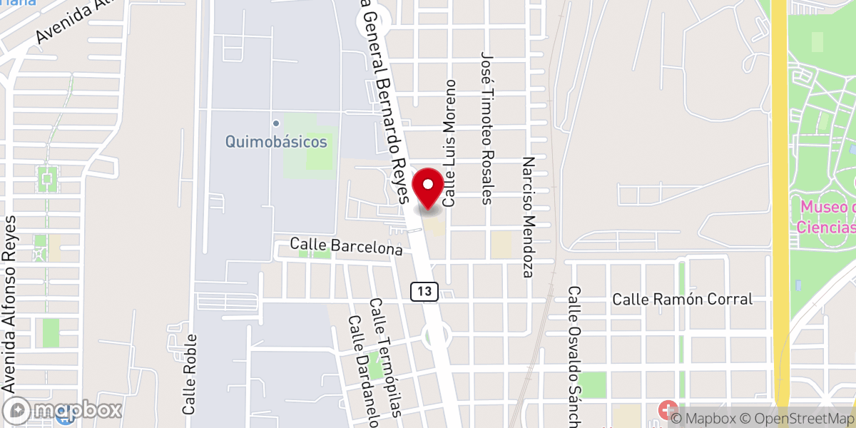 Map showing location of Parroquia Santa Rosa de Lima