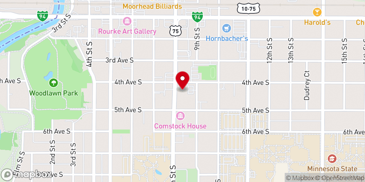 Map showing location of First Congregational United Church of Christ
