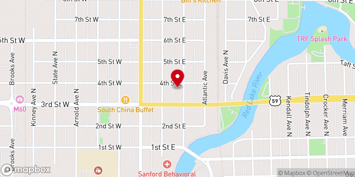 Map showing location of Trinity Lutheran Church