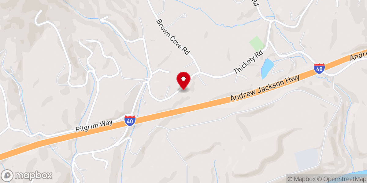 Map showing location of Thickety Baptist Church Parsonage