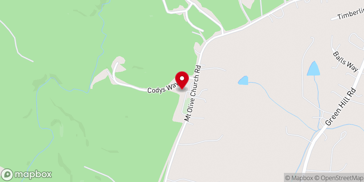 Map showing location of Mount Olivet Church