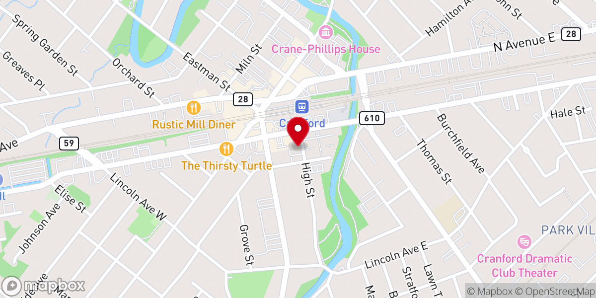 Map showing location of St Mark's A.M.E. Church