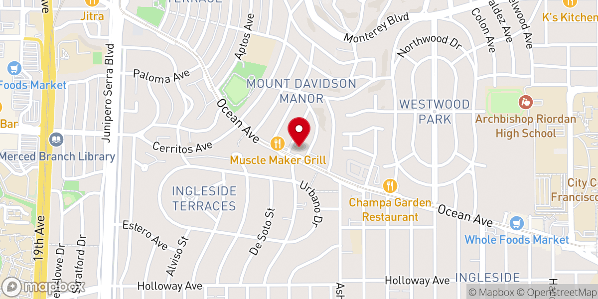 Map showing location of Voice of Pentecost Church