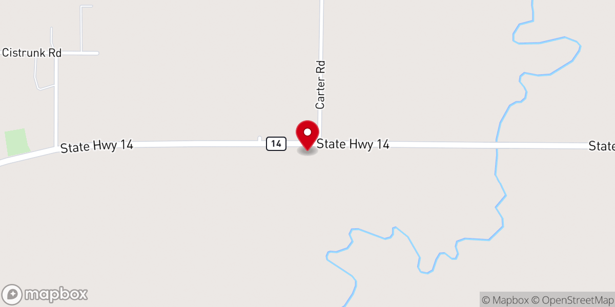 Map showing location of Mount Olive Church