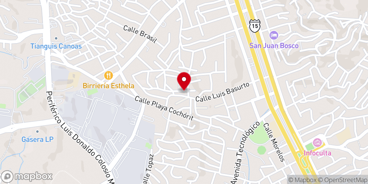 Map showing location of Capilla De La Santa Cruz