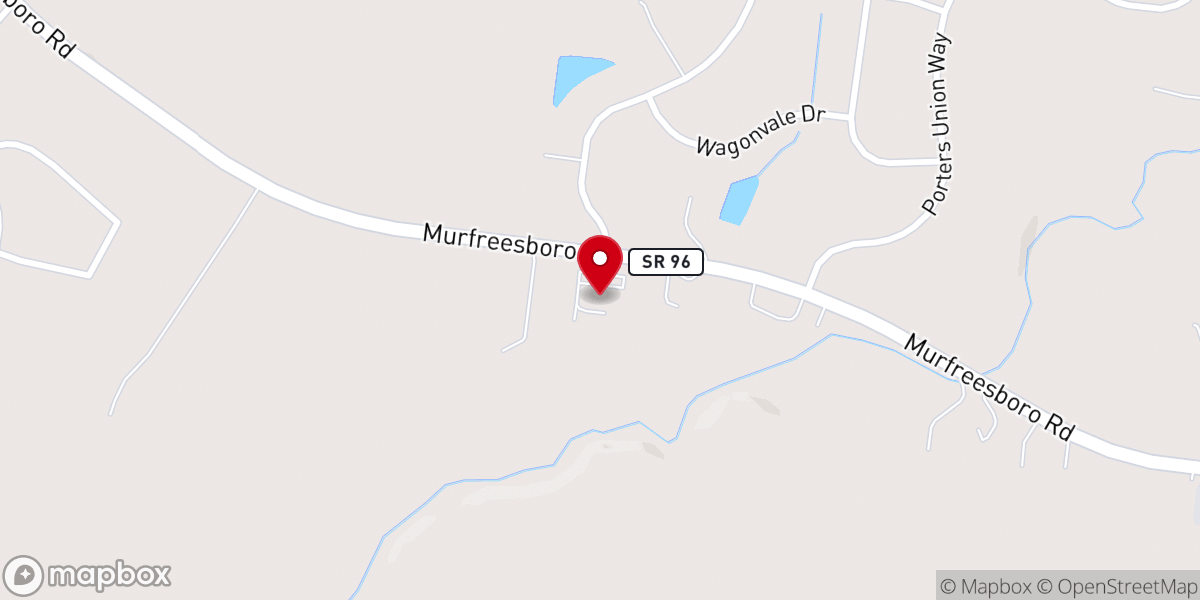 Map showing location of Locust Ridge Church