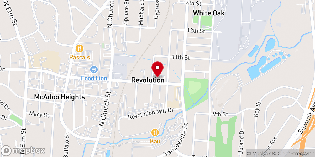 Map showing location of Northside Baptist Church