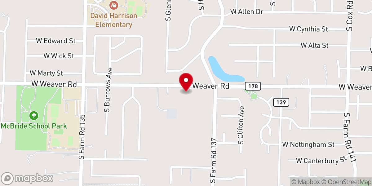 Map showing location of Sovereign Grace Baptist Church