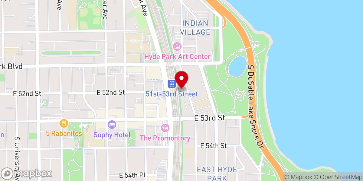 Map showing location of Hyde Park Christian Reformed Church