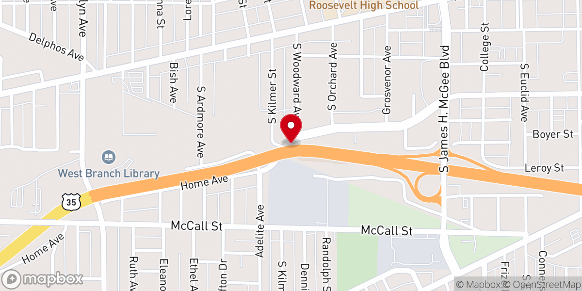 Map showing location of Mount Carmel United Holy Church