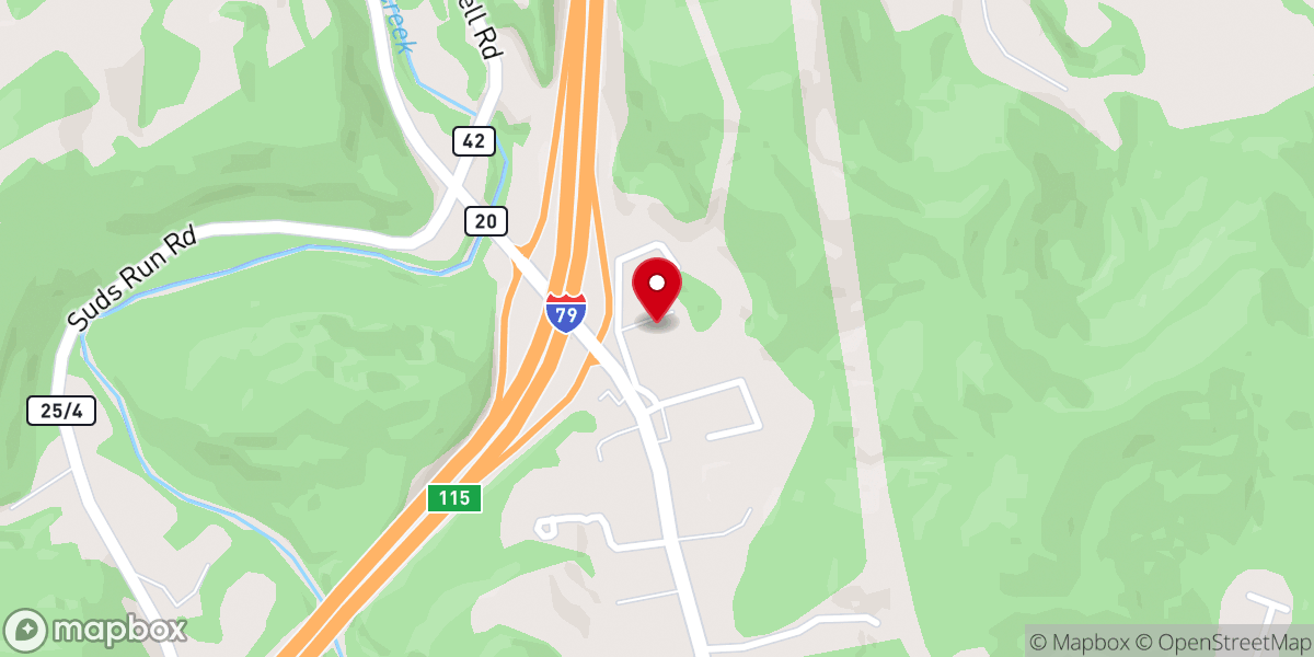 Map showing location of Quiet Dell United Methodist Church