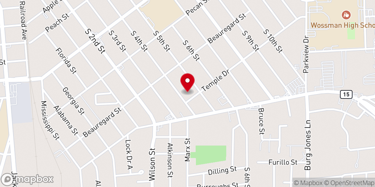 Map showing location of Southside United Methodist Church