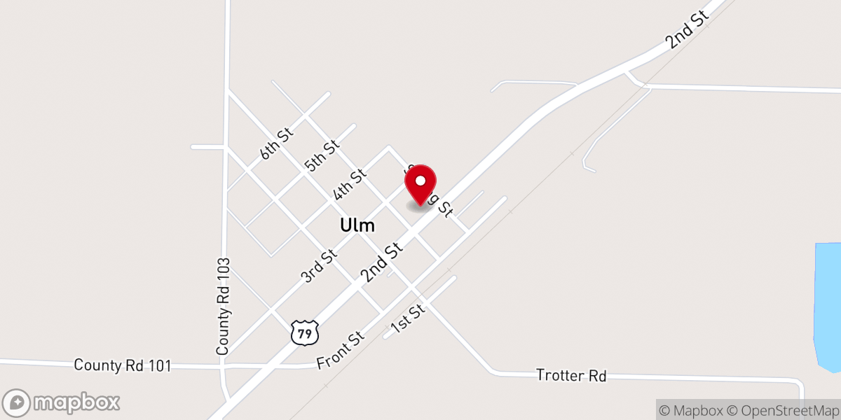 Map showing location of Zion Lutheran Church