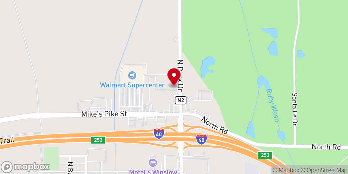 Map showing location of Captain Tony's Pizza