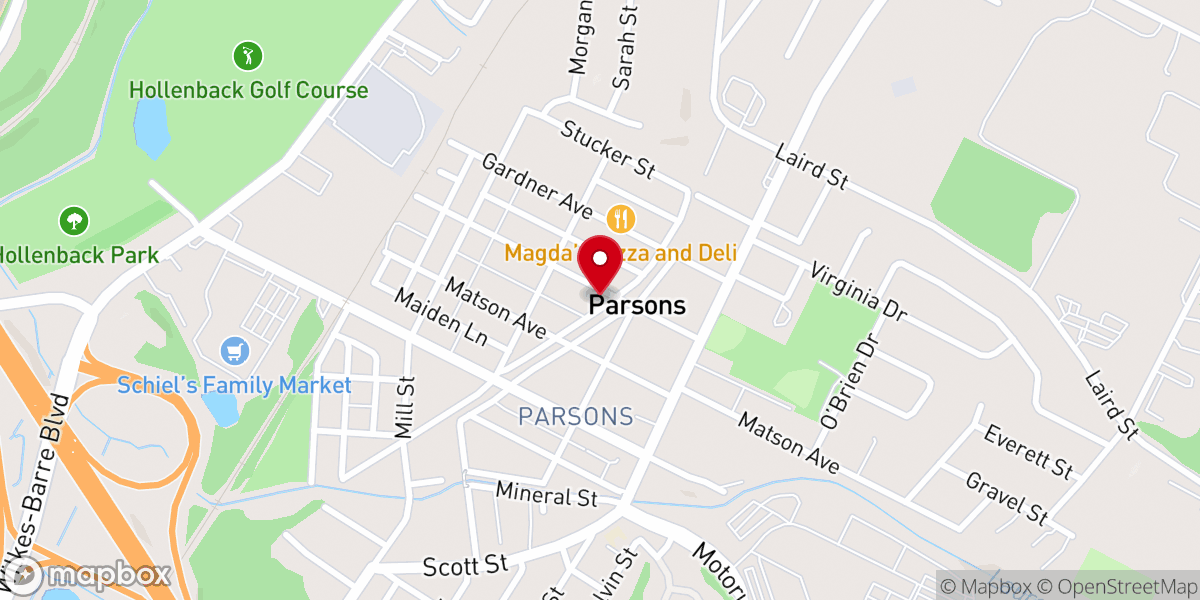 Map showing location of Parsons Primitive Methodist Church