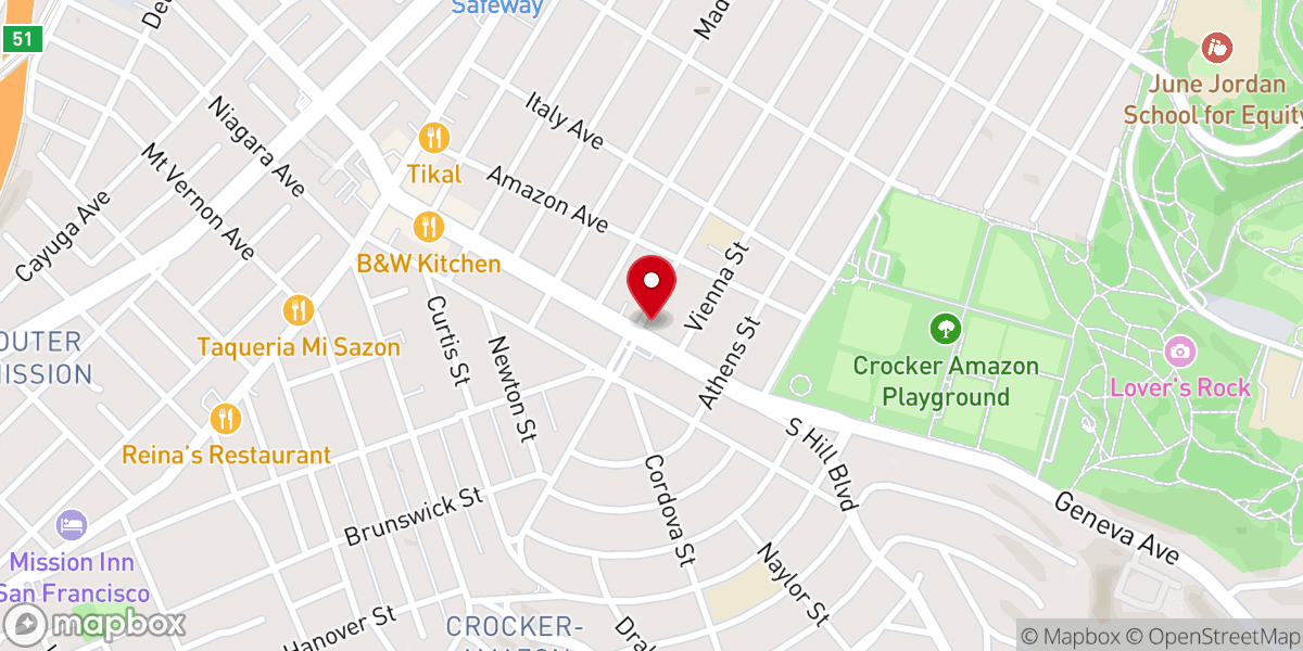 Map showing location of Casa de oracion luz a las naciones sf