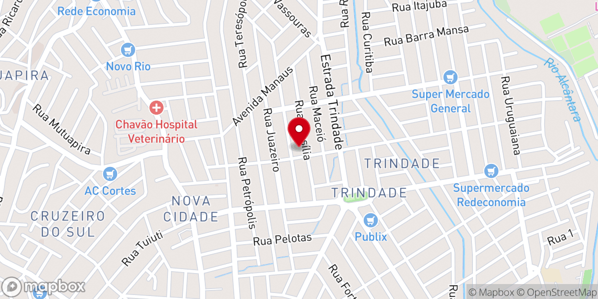 Map showing location of Paróquia Santíssima Trindade