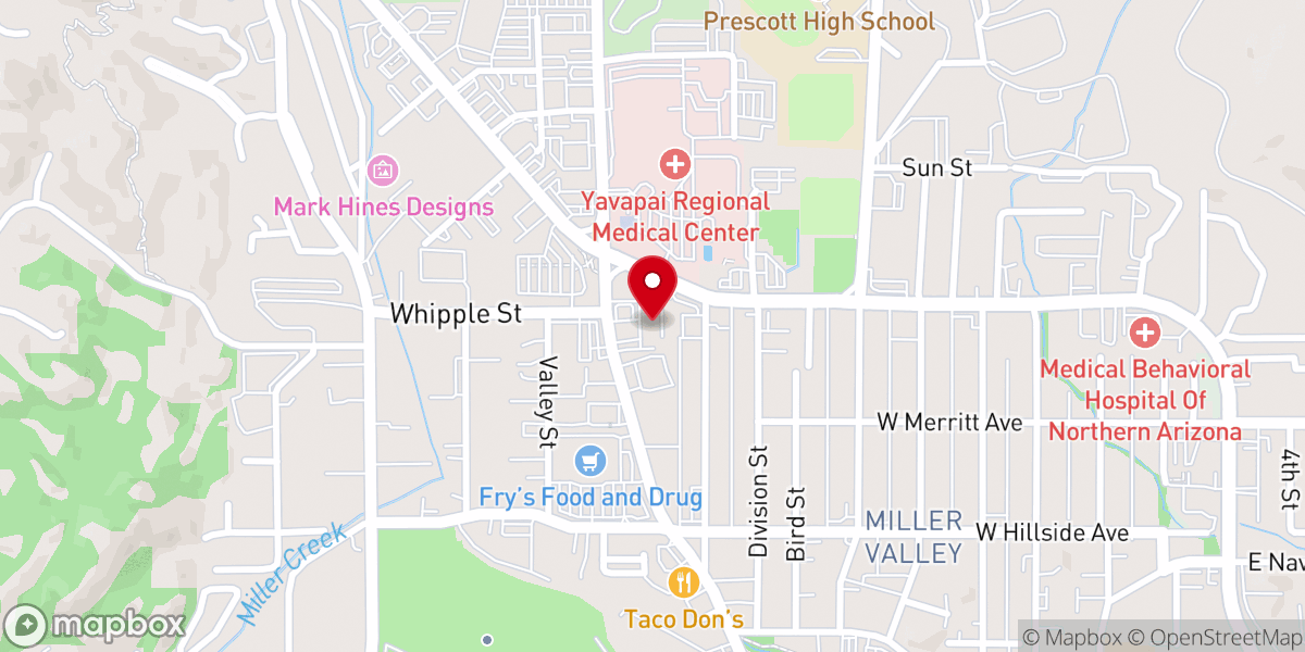 Map showing location of Miller Valley Baptist Church