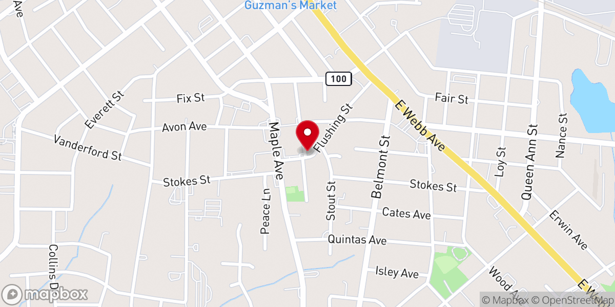 Map showing location of Queen's Chapel AME Church