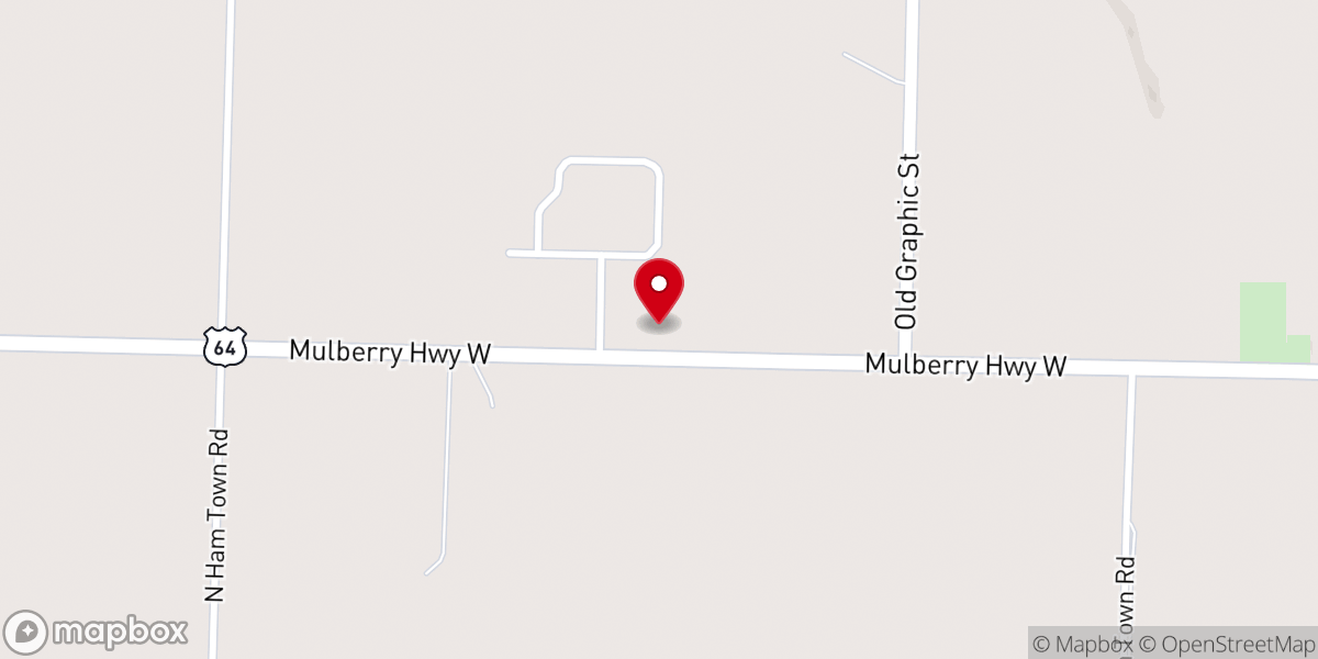 Map showing location of Vine Prairie Baptist Church