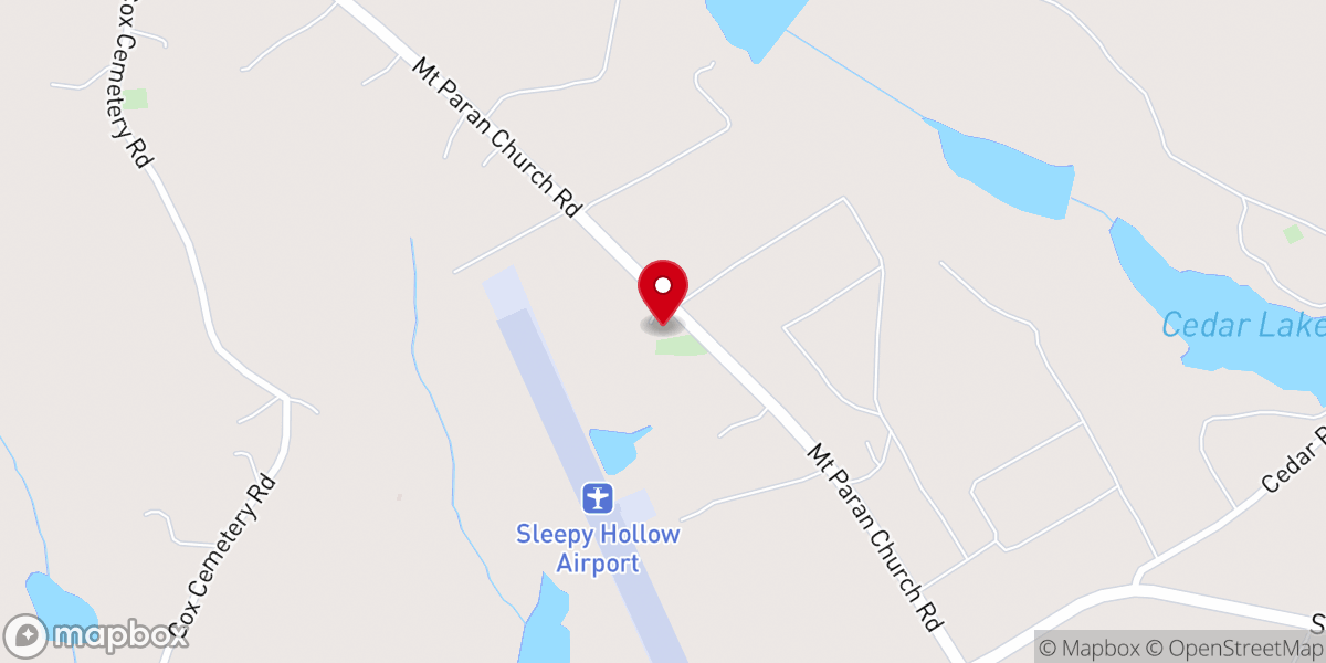 Map showing location of Mount Paran Primitive Baptist Church