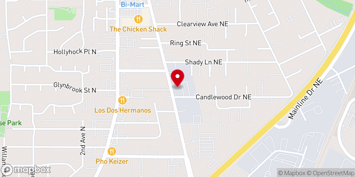 Map showing location of Central Church