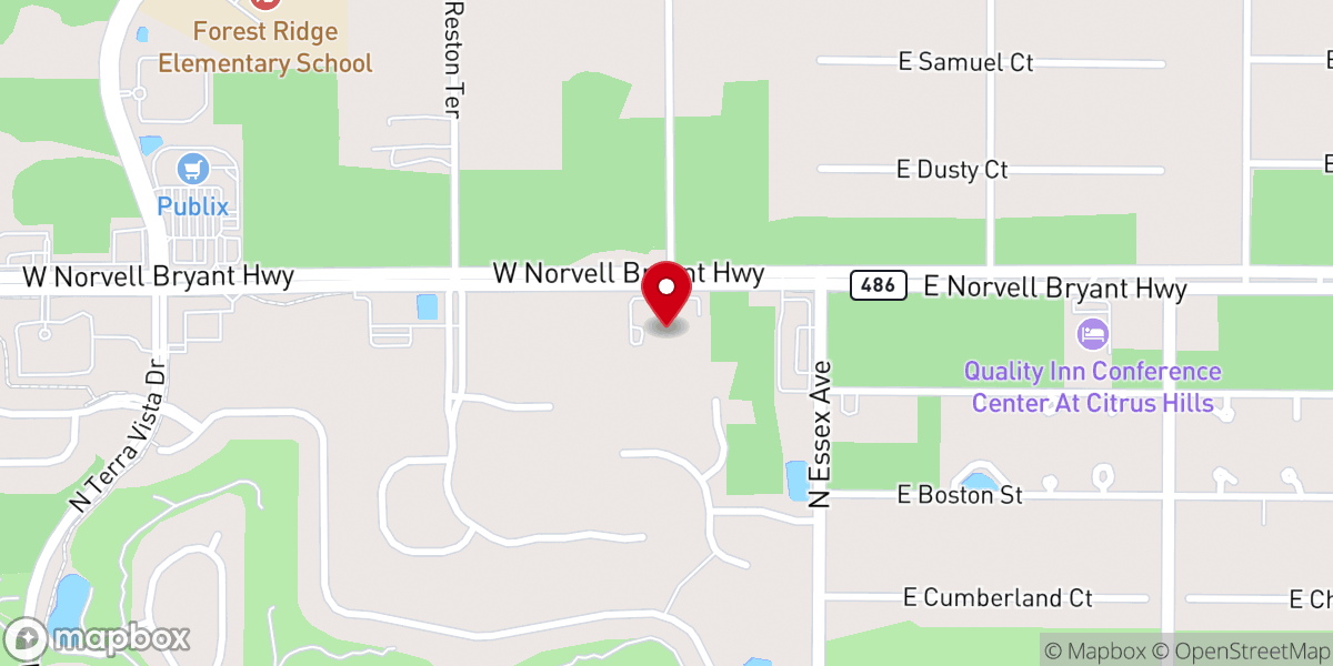 Map showing location of The Grove Health & Rehabilitation Center
