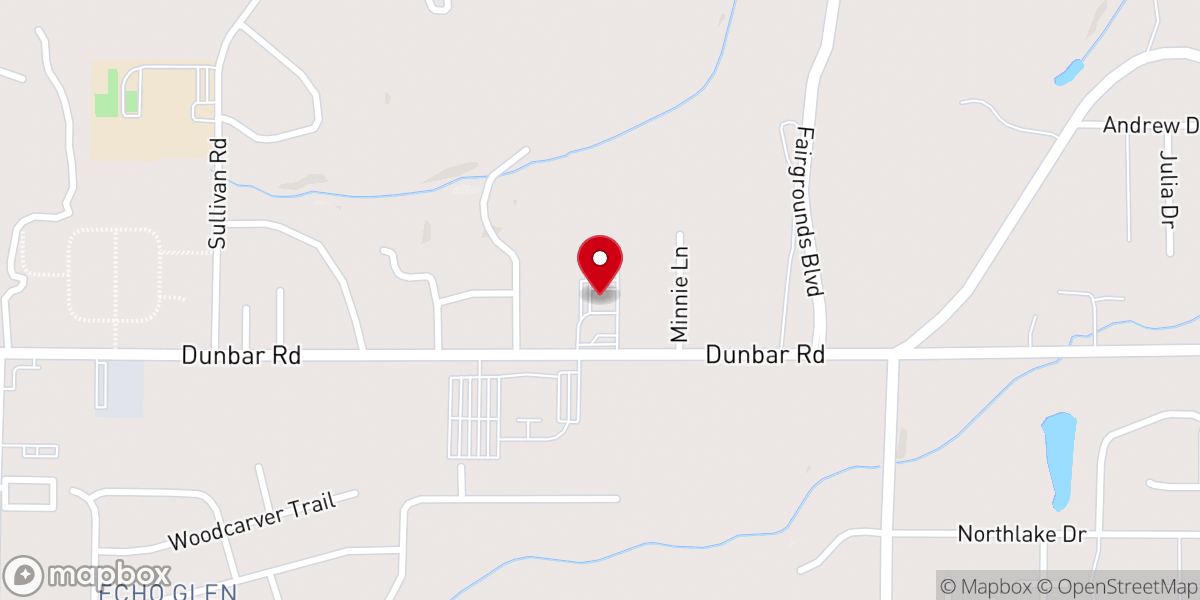 Map showing location of Fellowship Bible Baptist Church