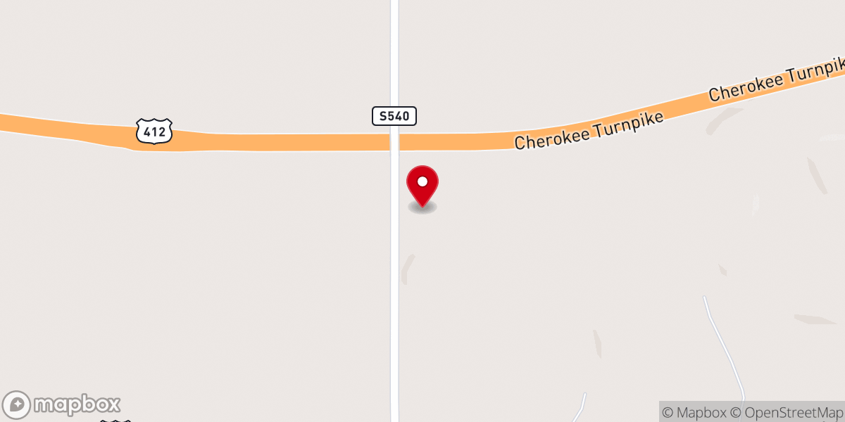 Map showing location of Elm Prairie Baptist Church