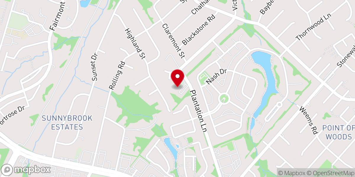 Map showing location of New Hope Christian Church