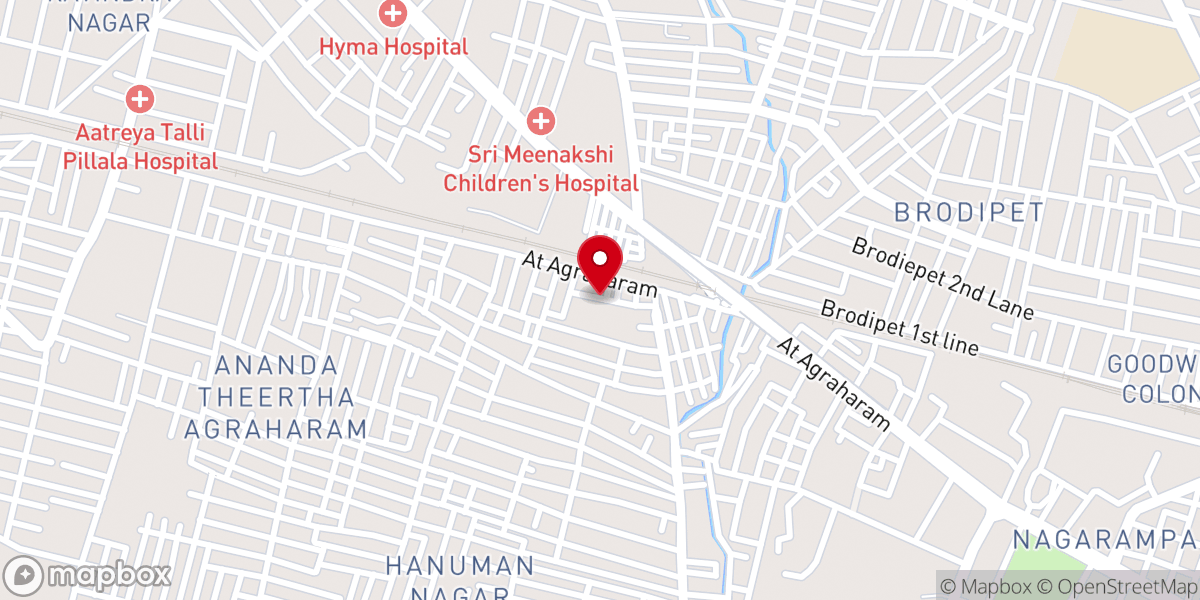 Map showing location of St Matthews Lutheran Church South Parish Guntur