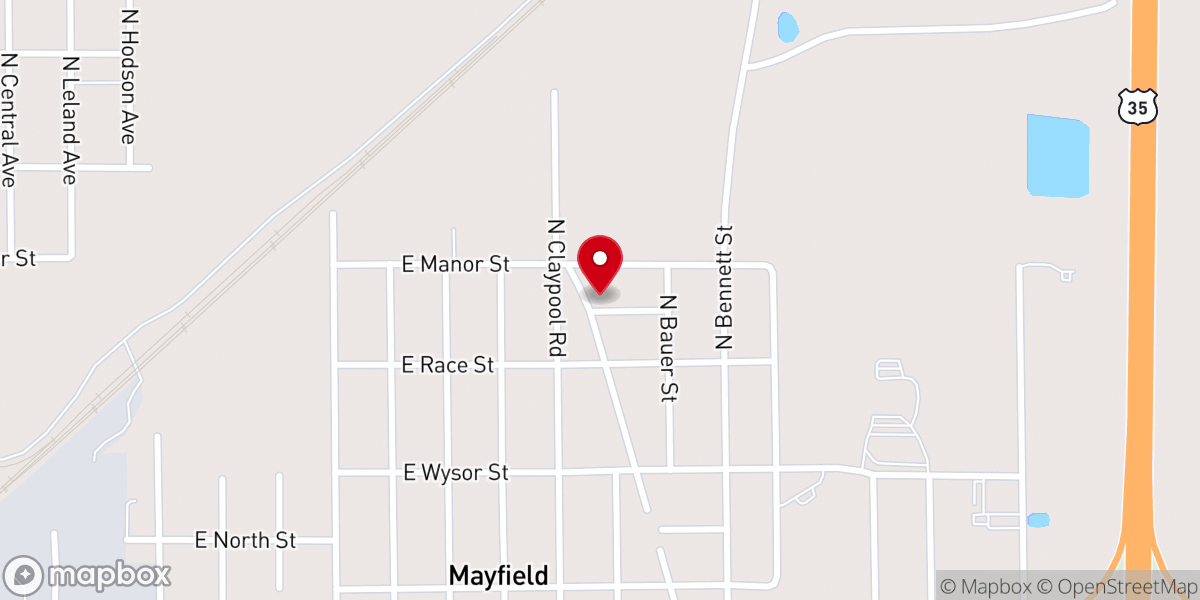 Map showing location of Living Waters Church