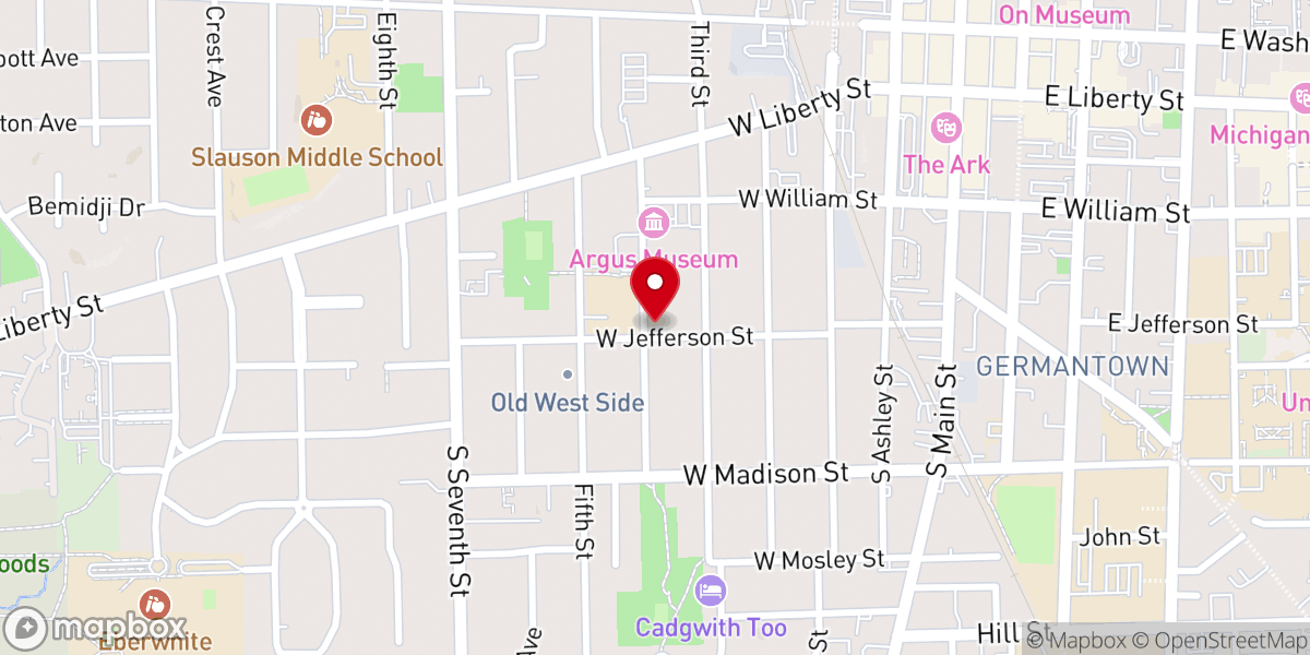 Map showing location of Community of Christ - Ann Arbor