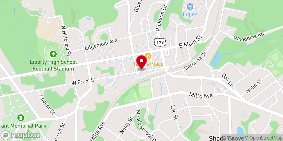 Map showing location of Carolina Community Church