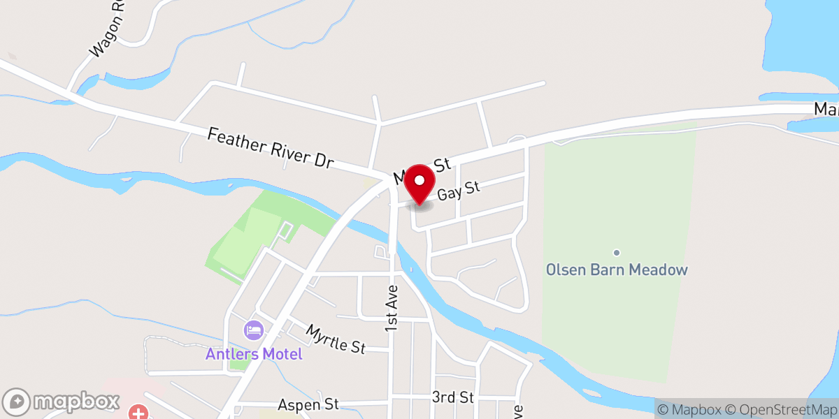 Map showing location of New Hope community church