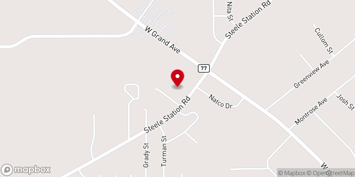 Map showing location of 12th Street Baptist Church