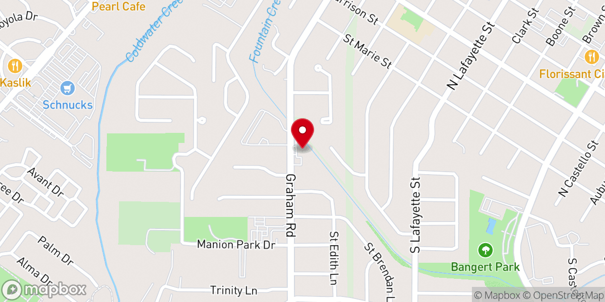 Map showing location of Fresh Winds Christian Church