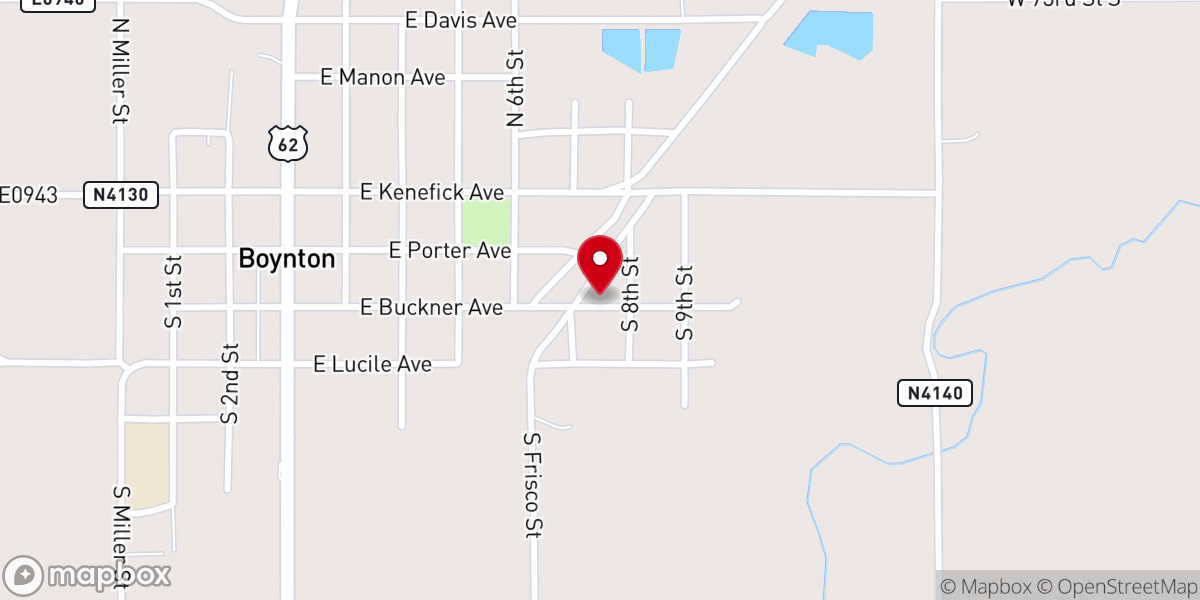 Map showing location of Cherryville Baptist Church