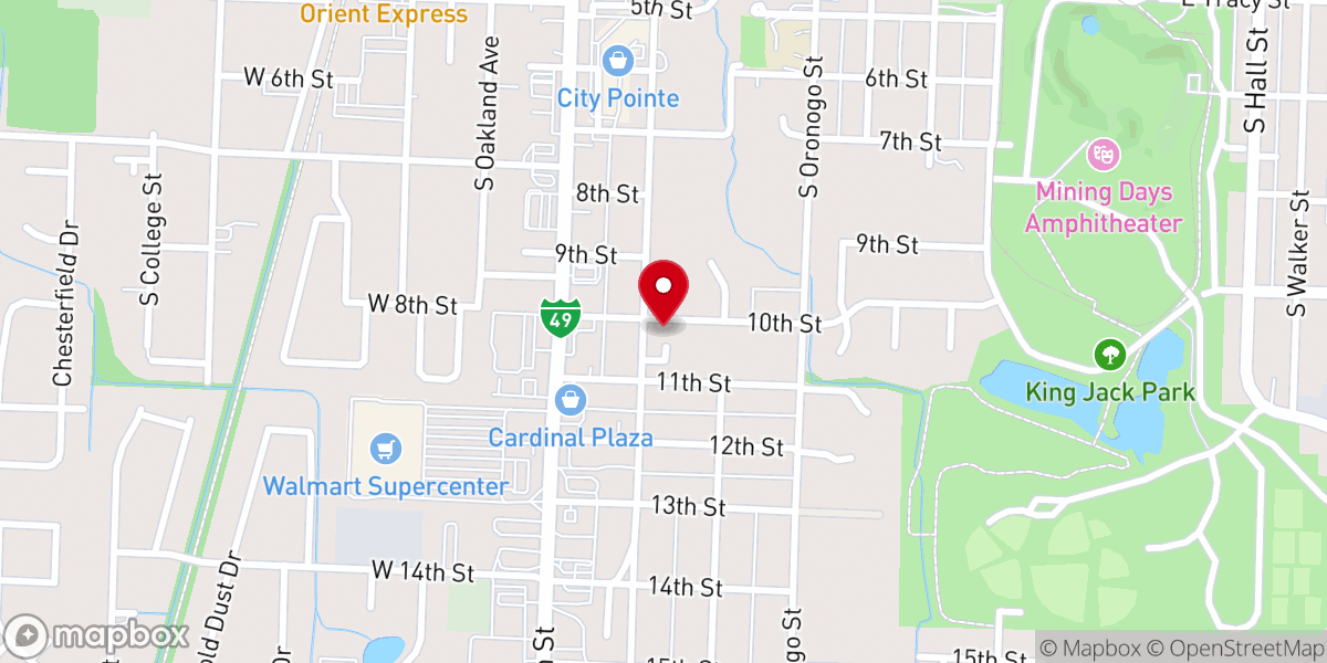 Map showing location of Webb City Florist & Greenhouse