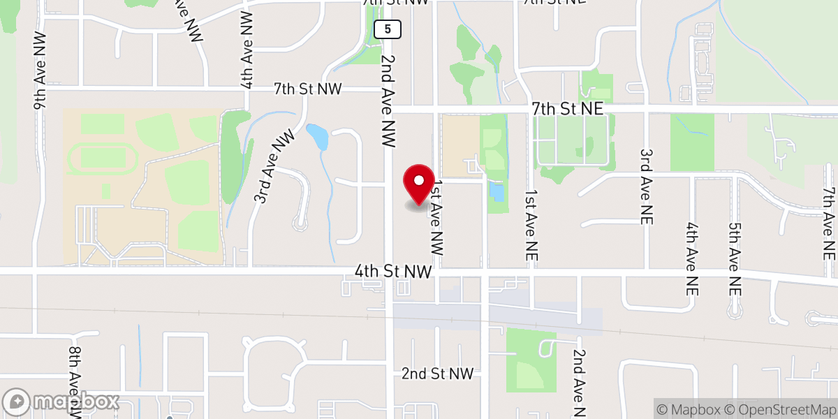 Map showing location of Byron United Methodist Church